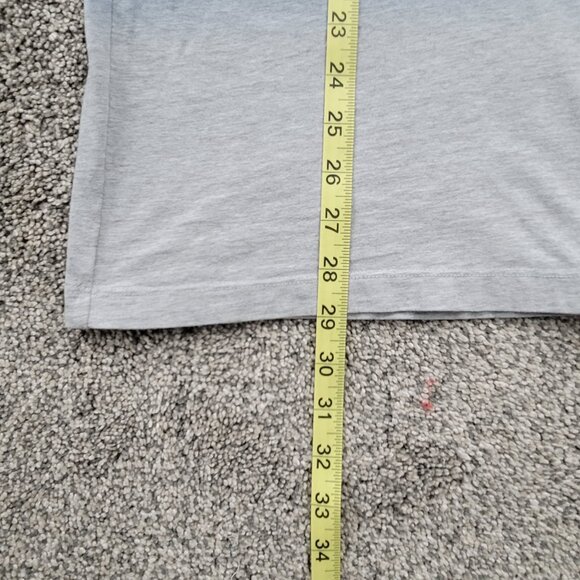 Men's Express V-Neck Blue Verigated T-shirt Large Soft - Picture 7 of 8